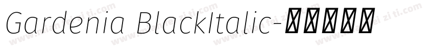 Gardenia BlackItalic字体转换